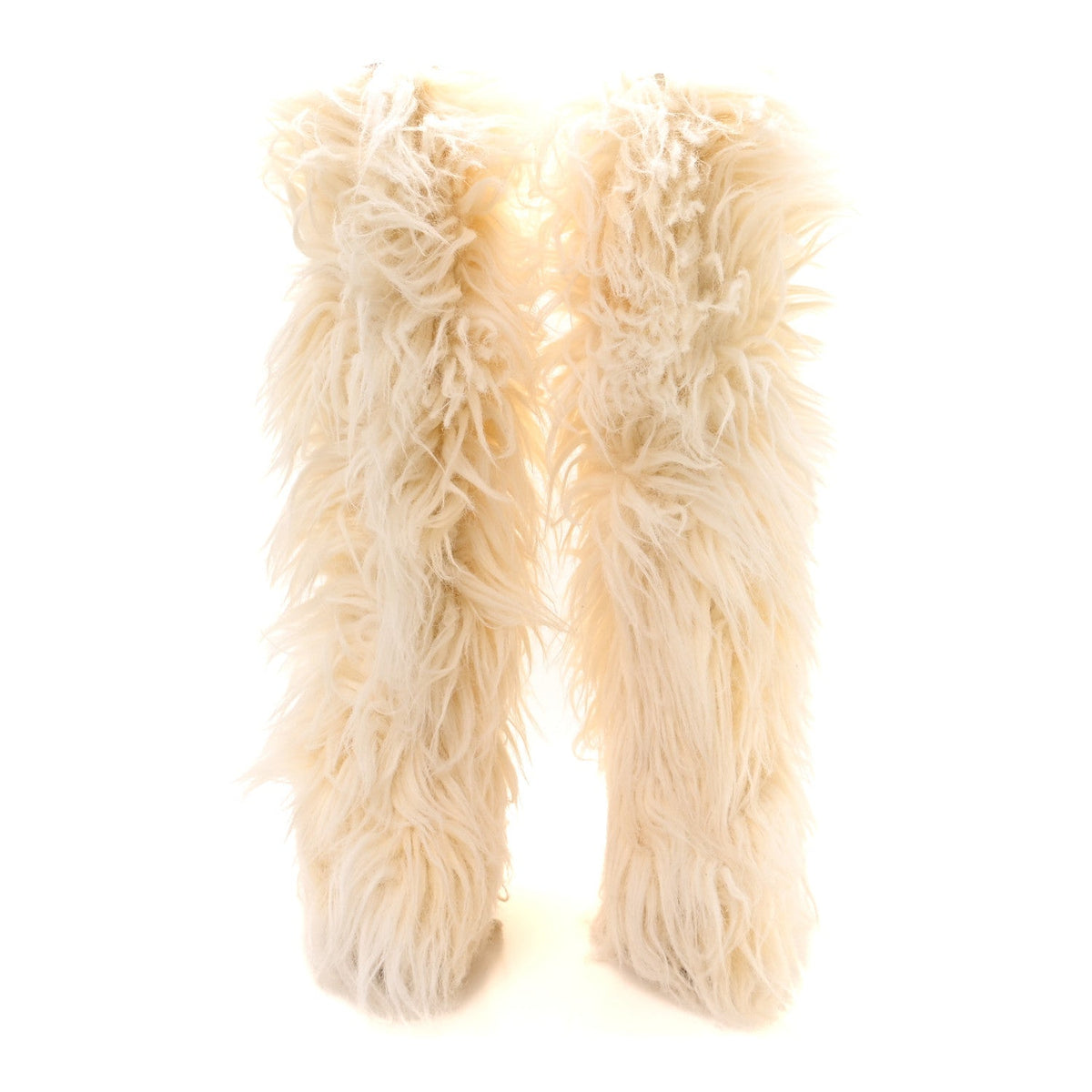 Fantasy Fur Icicle Heel Mukluks Boots 39 Ecru