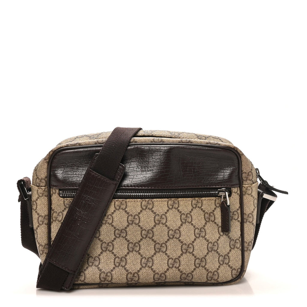 GG Plus Monogram Shoulder Bag Dark Brown