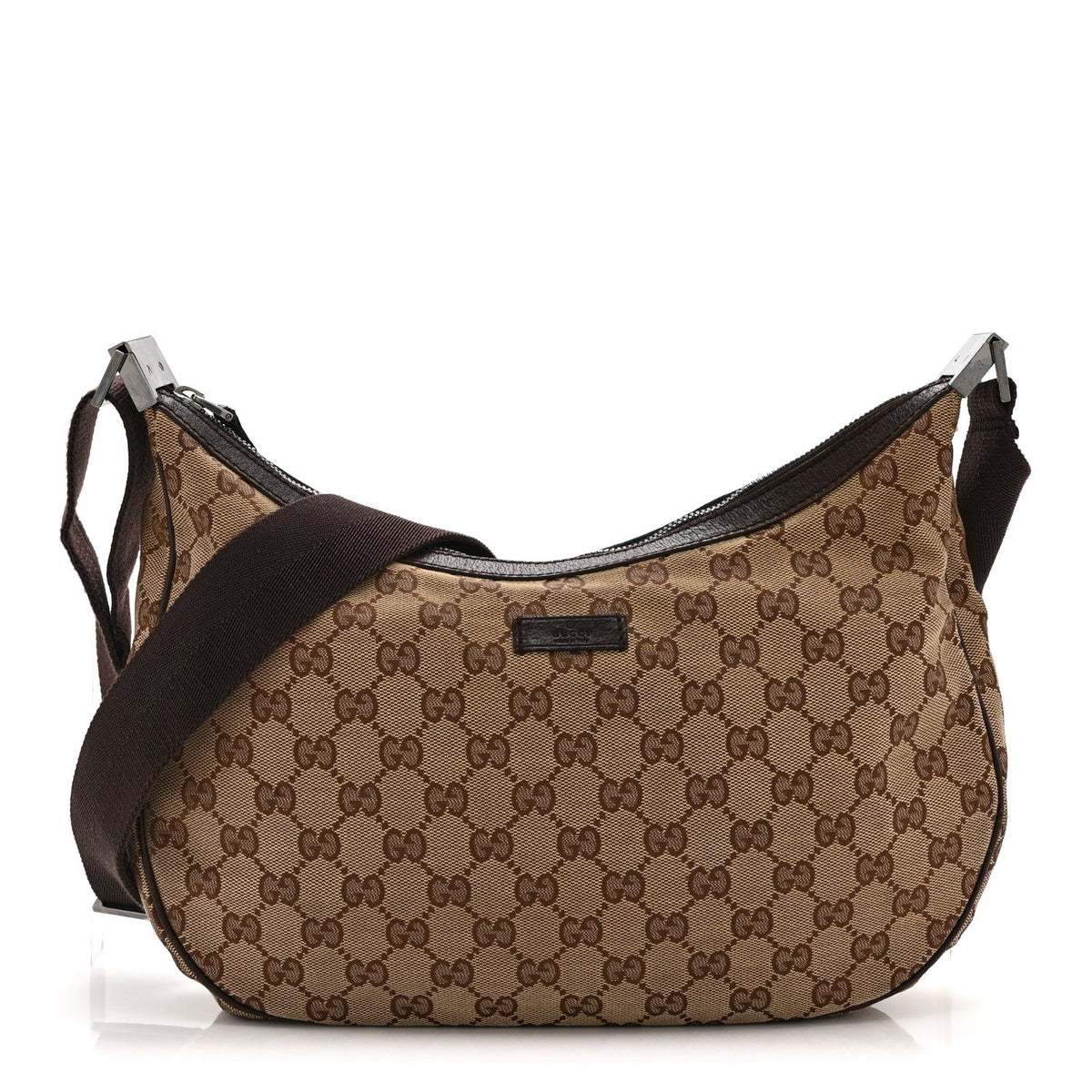 Monogram Medium Half Moon Hobo Dark Brown