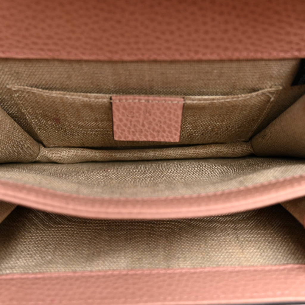Dollar Calfskin Small Interlocking G Shoulder Bag Soft Pink