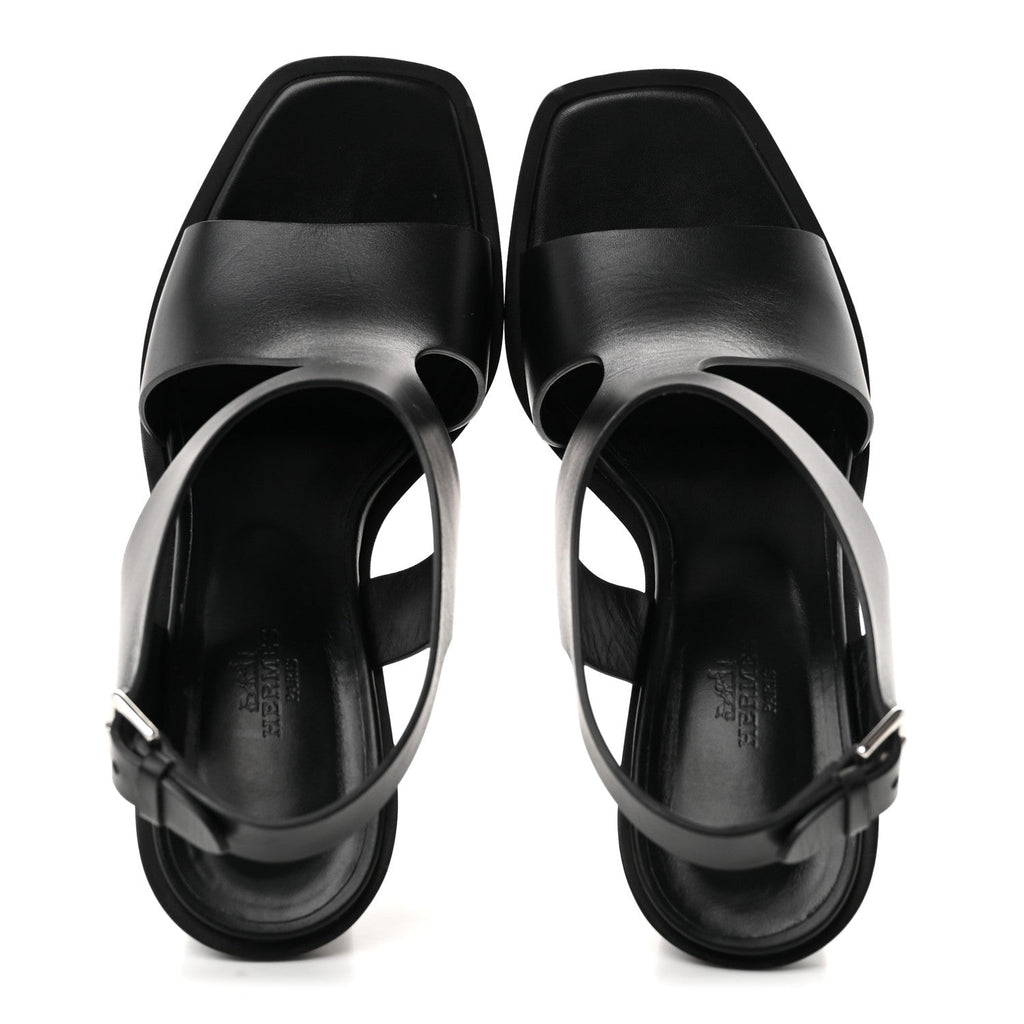 Calfskin Kalya 100 Sandals 39 Black