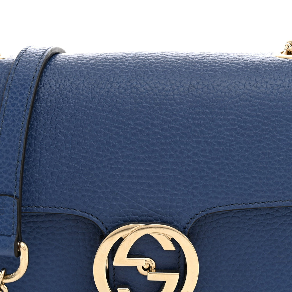 Dollar Calfskin Small Interlocking G Shoulder Bag Caspian