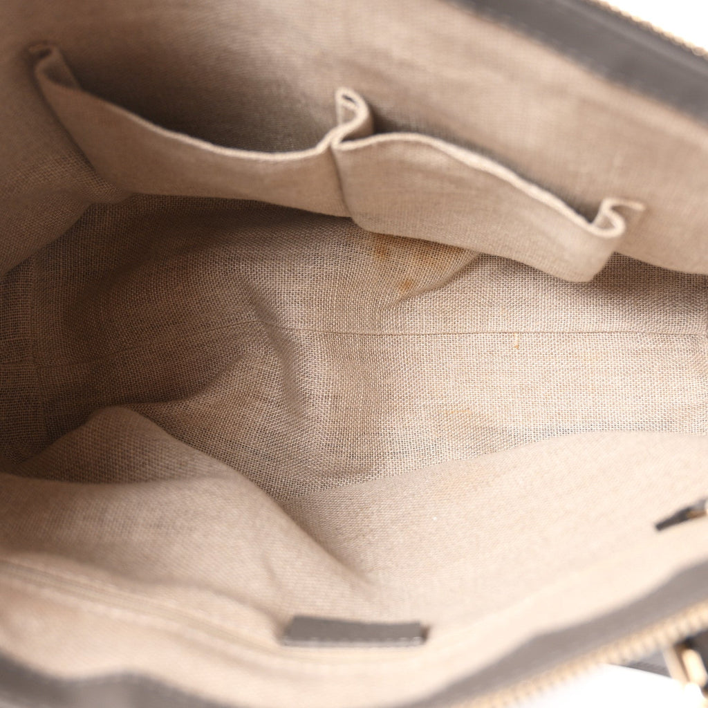 Soft Microguccissima Small Zippered Satchel Loess