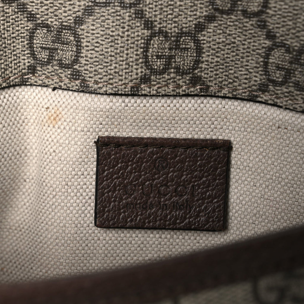 GG Supreme Monogram Neo Vintage Web Belt Bag Brown