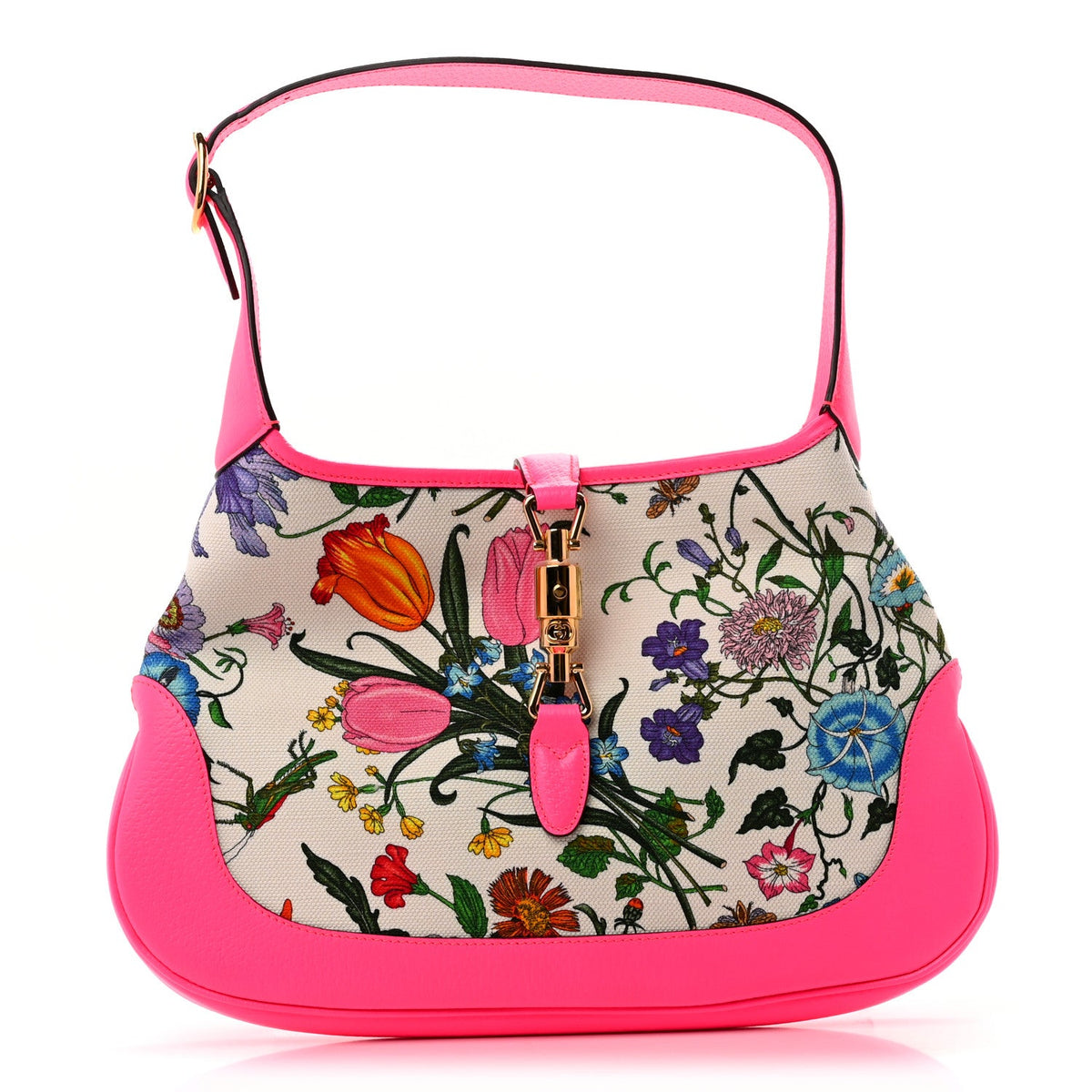 Canvas Flora Medium Jackie Hobo Fuchsia