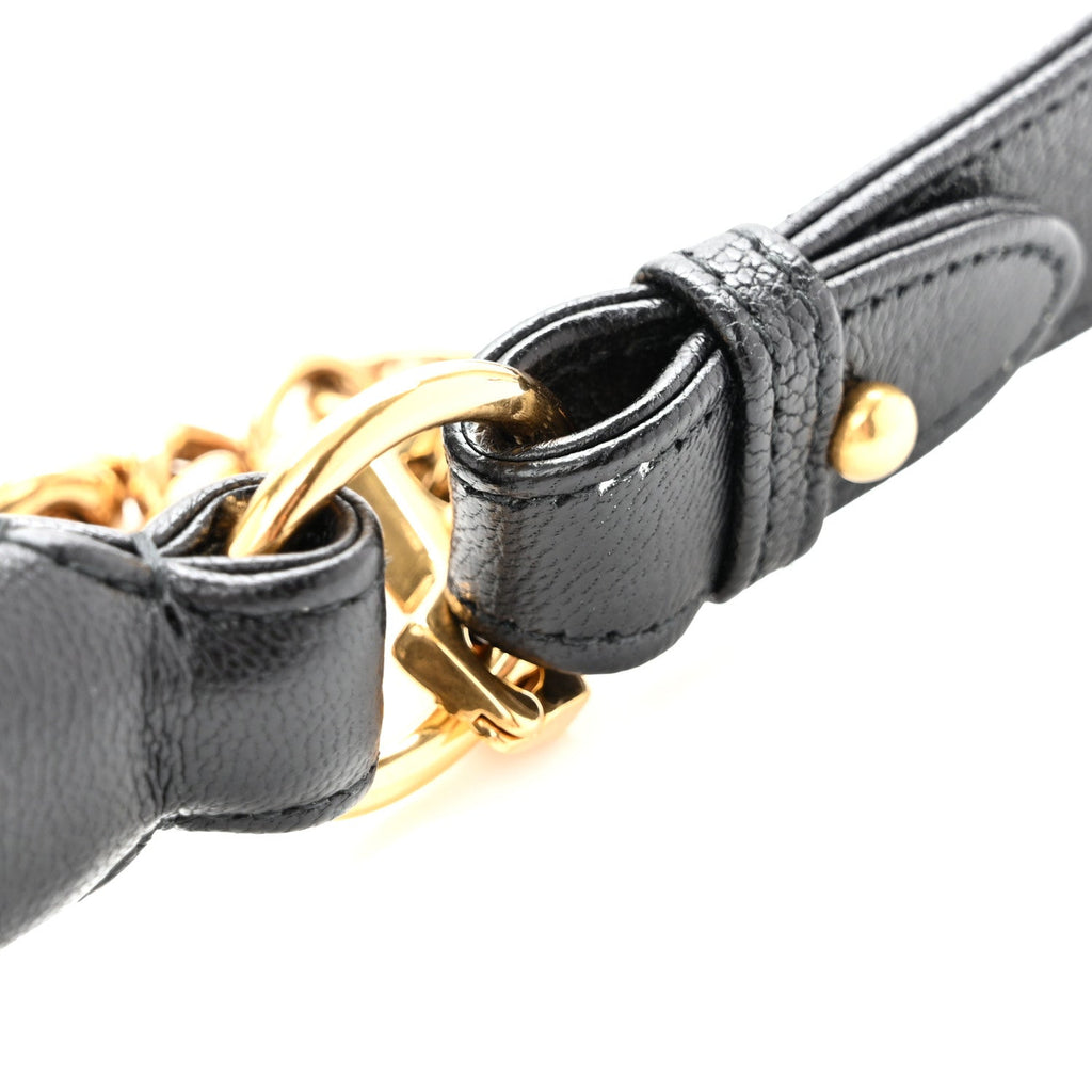 Goatskin Small Aphrodite Shoulder Bag Black