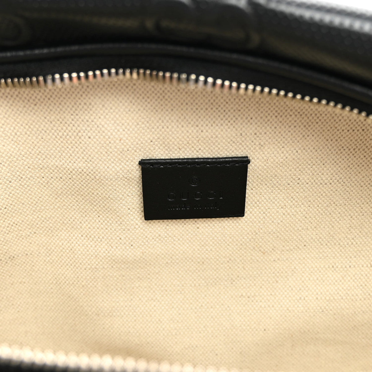 Calfskin GG Tennis Embossed Pocket Belt Bag Black