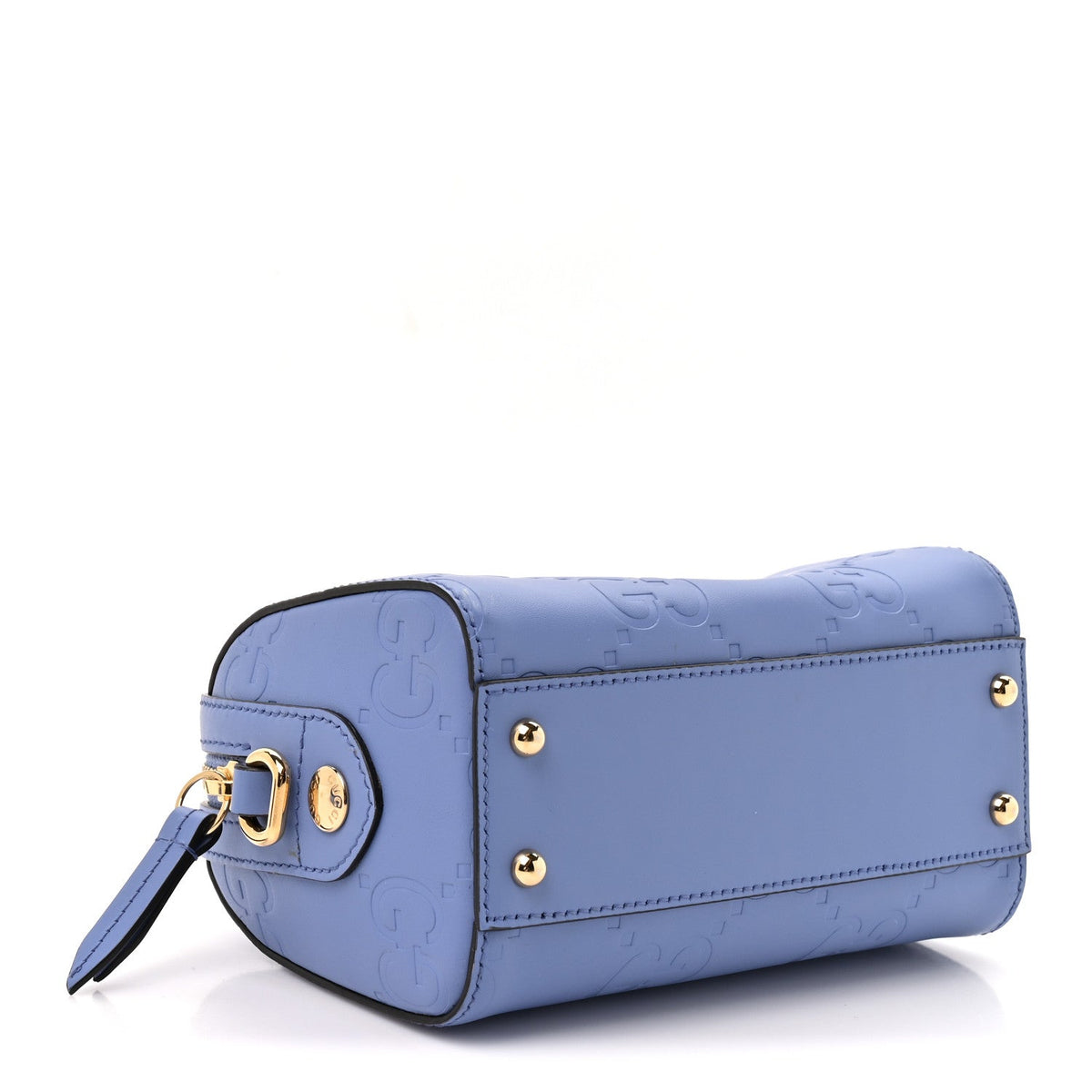 Gilbert Calfskin Jumbo GG Embossed Super Mini Top Handle Bowler Bag Bloom Lavender