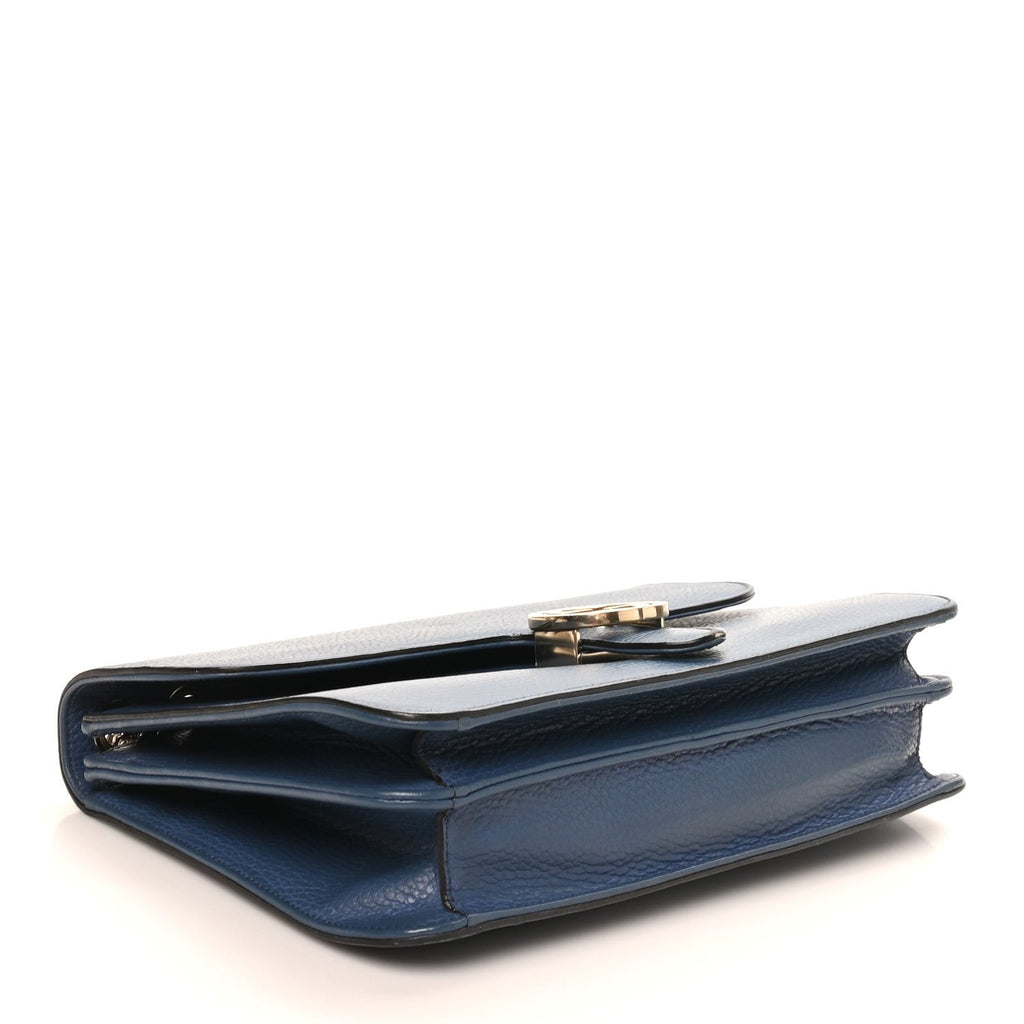 Dollar Calfskin Small Interlocking G Shoulder Bag Caspian