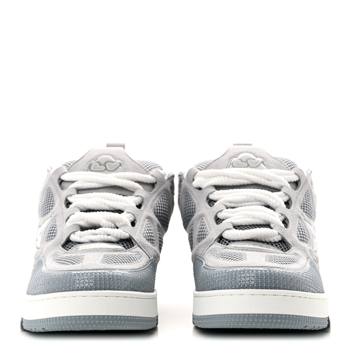 Suede Mesh Mens LV Skate Sneakers 9 Gray