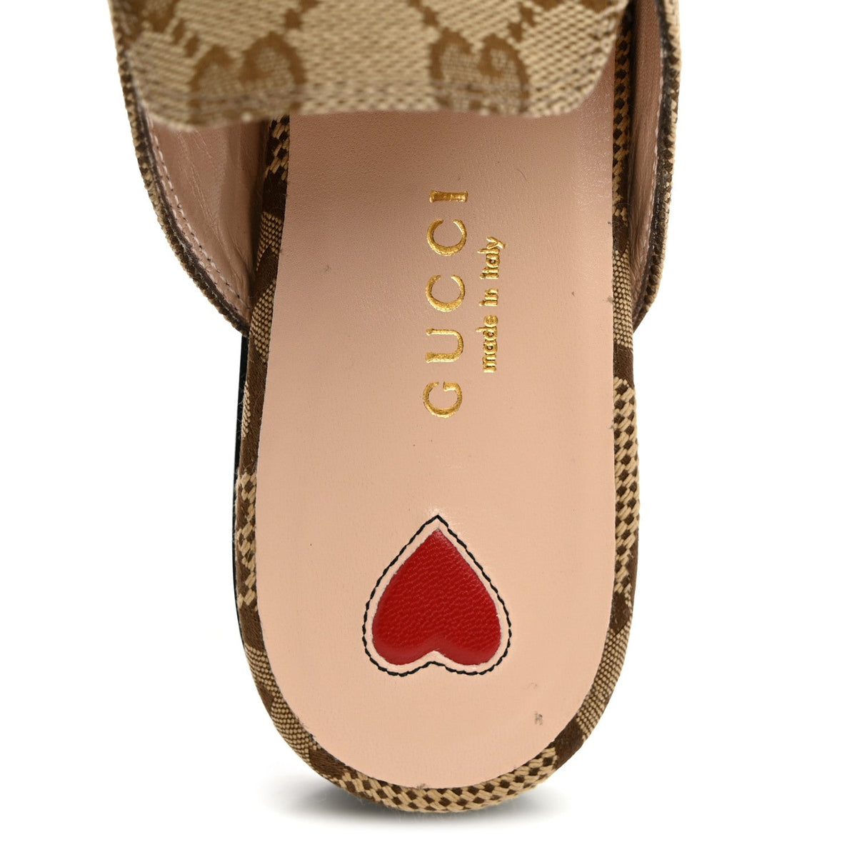 Monogram Jumbo GG Malaga Kid Womens Princetown Slippers 36 Camel Ebony New Acero Beige