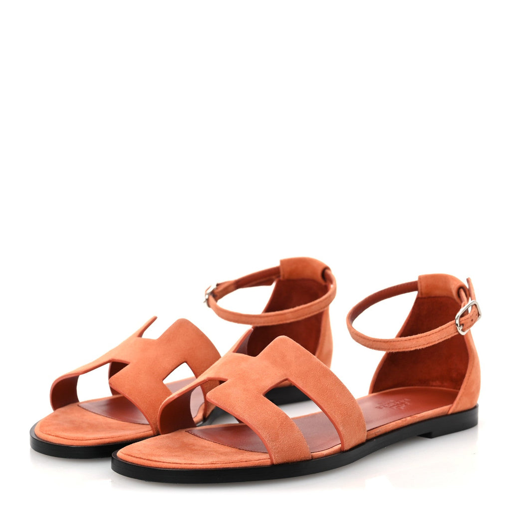 Suede Goatskin Santorini Sandals 38 Bois De Santal