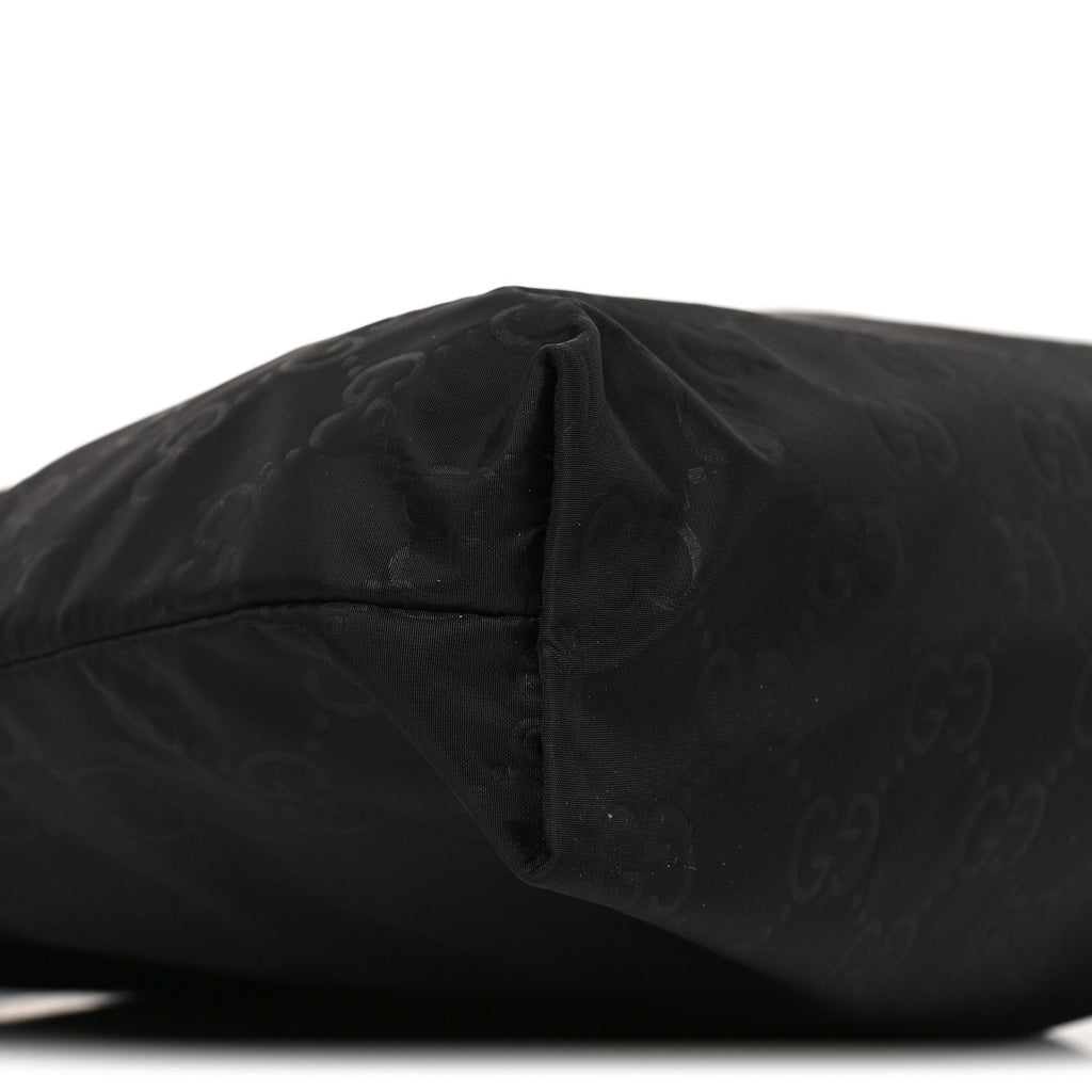 Nylon Monogram Dollar Calfskin Flat Messenger Bag Black