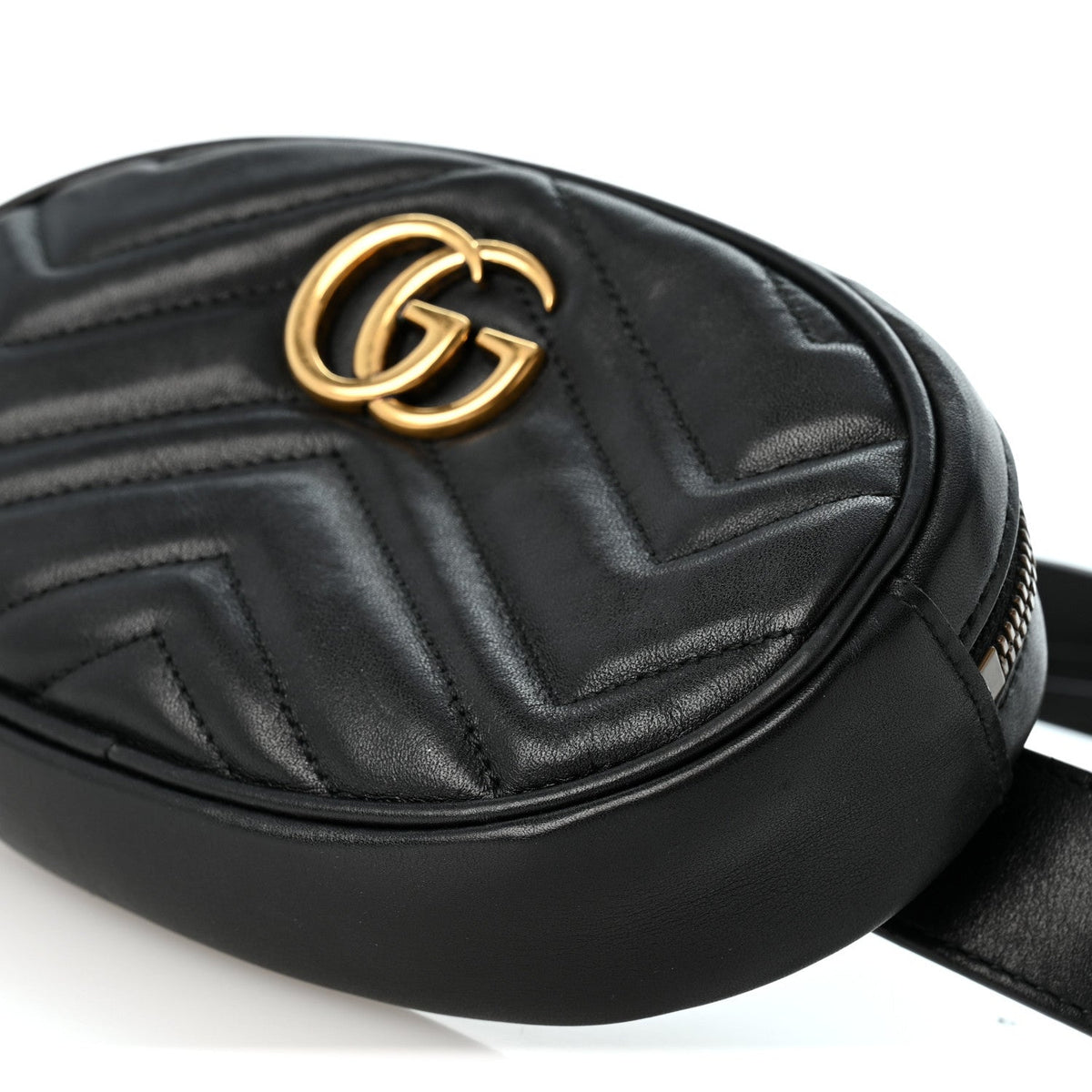 Calfskin Matelasse GG Marmont Belt Bag 85 34 Black