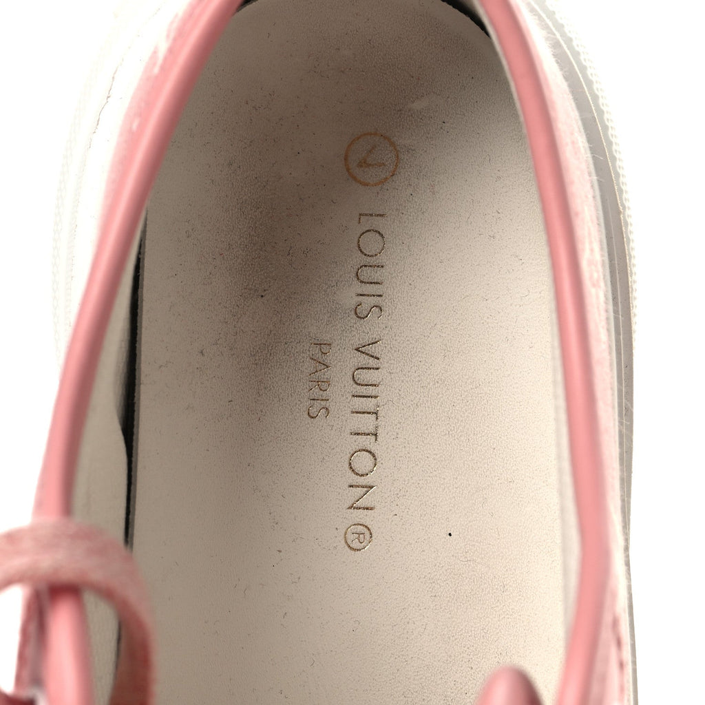 Denim Monogram Squad Sneakers 38.5 Pink