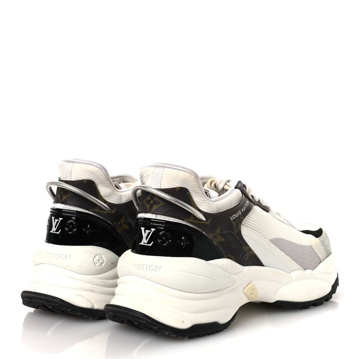 Monogram Calfskin Run 55 Sneakers 38 White