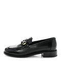 Shiny Calfskin CC Mocassin Loafers 39 Black