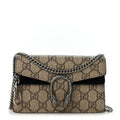 GG Supreme Monogram Super Mini Dionysus Shoulder Bag Black