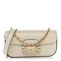 Azalea Calfskin Small Horsebit 1955 Chain Shoulder Bag Mystic White