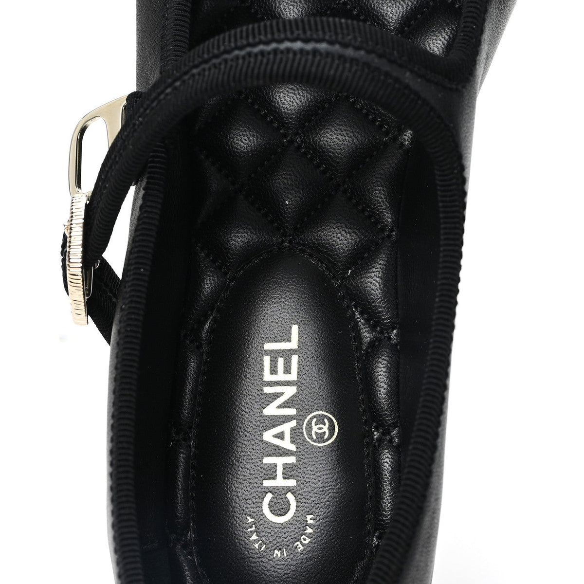Lambskin Mary Jane Flats 40.5 Black