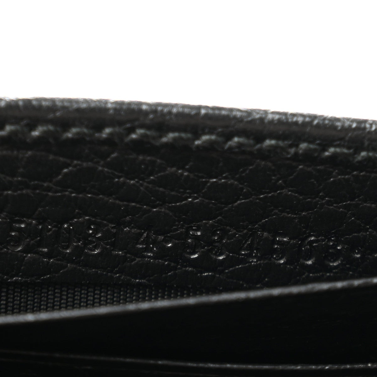 Dollar Calfskin Interlocking G Chain Wallet Black