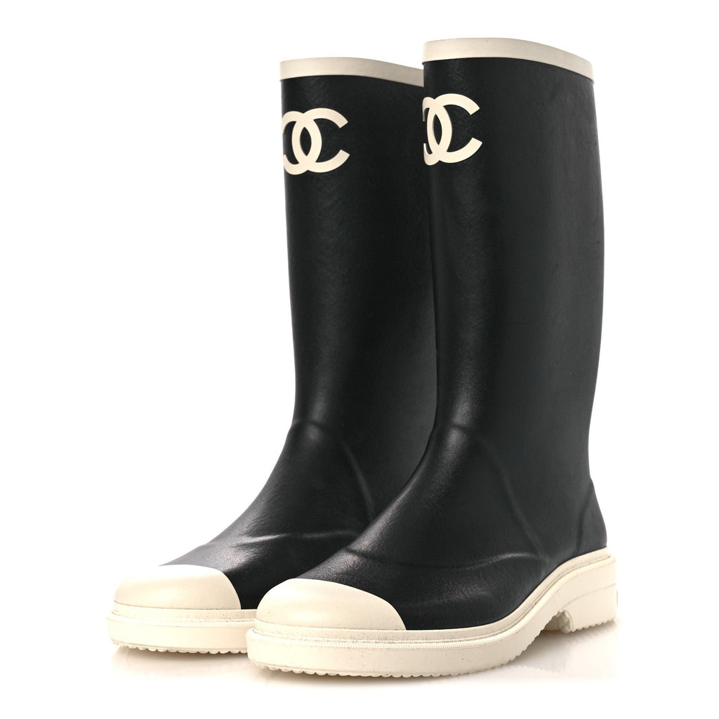 Caoutchouk CC High Boots 41 Black White