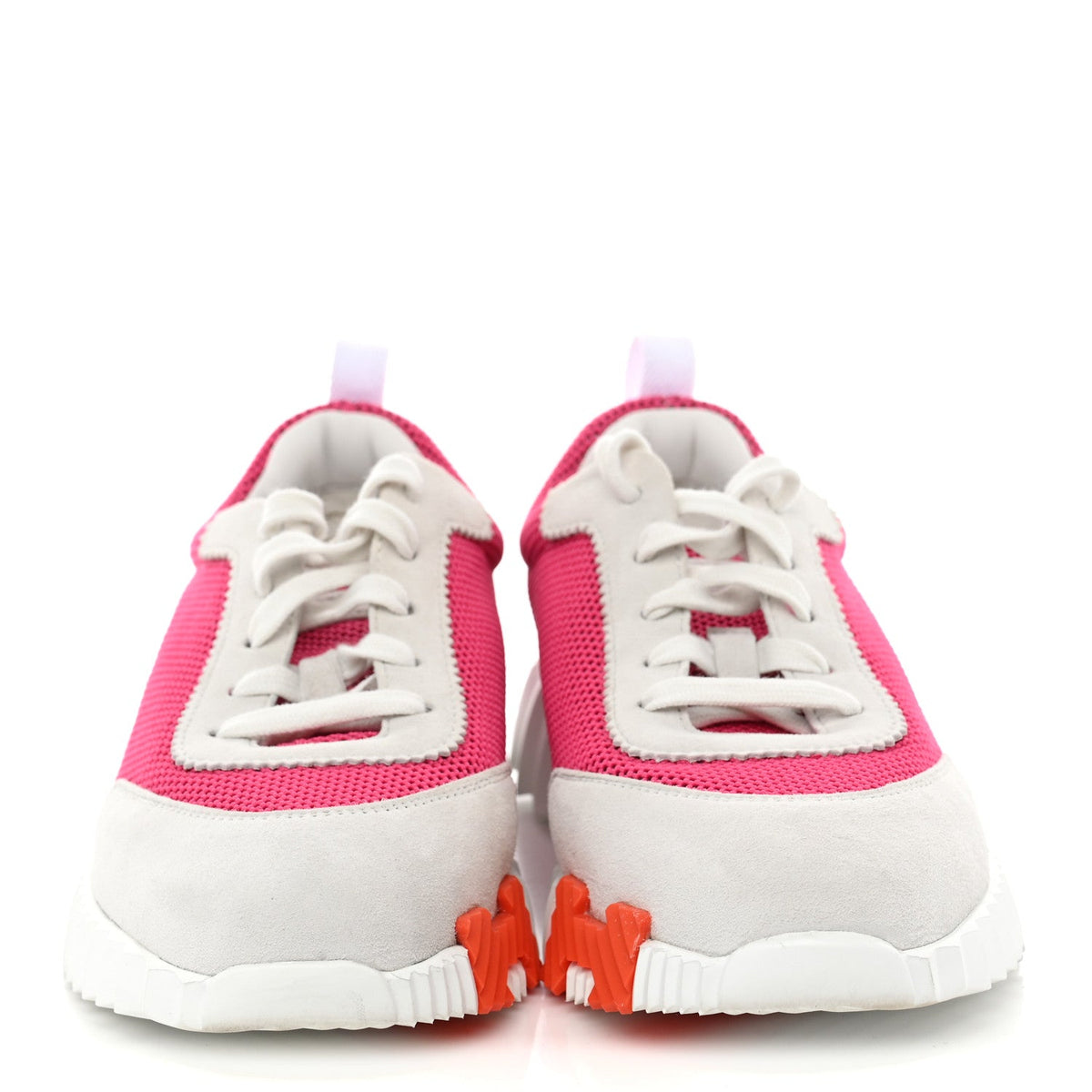 Air Mesh Suede Goatskin Bouncing Sneakers 38 39 Rose Vinicunca White