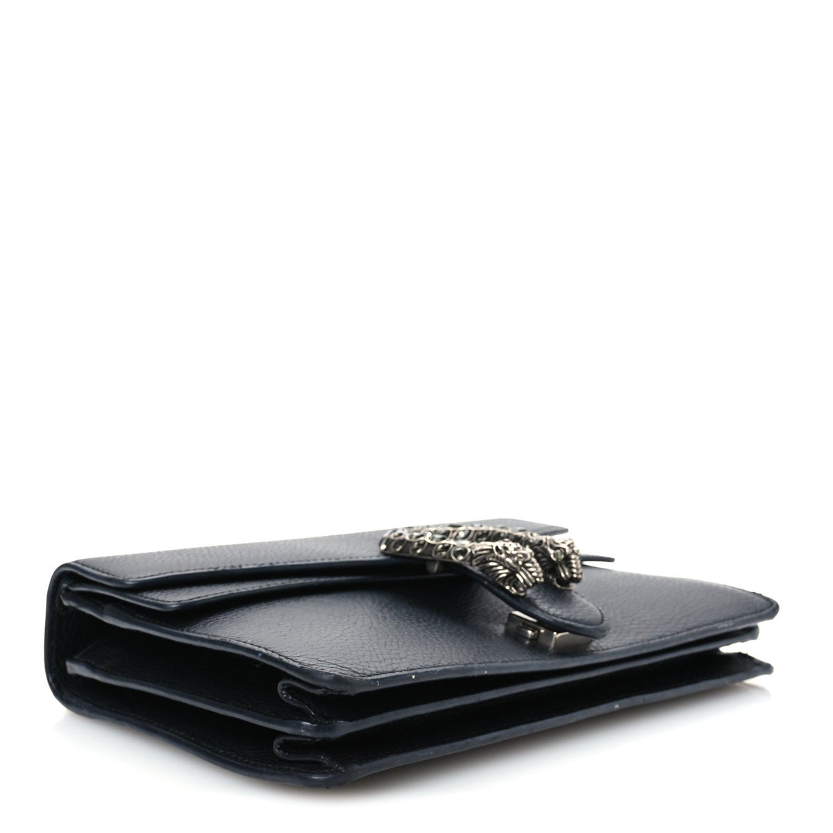 Pebbled Calfskin Small Dionysus Shoulder Bag Black