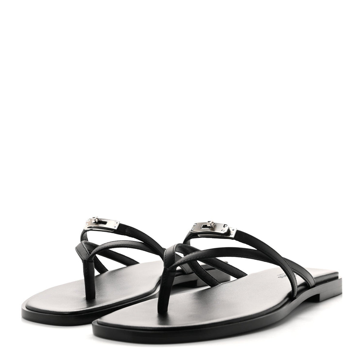 Calfskin Miss Sandals 38 Black