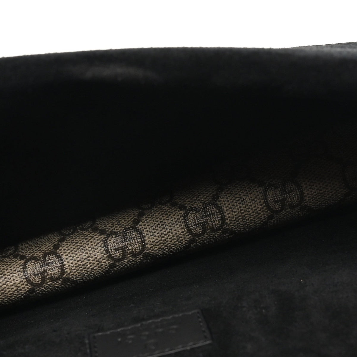 GG Supreme Monogram Suede Crystal Small Dionysus Shoulder Bag Beige Ebony Black Beige Ebony Black