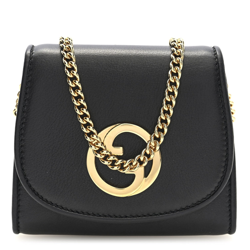 Roxy Calfskin Medium Blondie Chain Wallet Black
