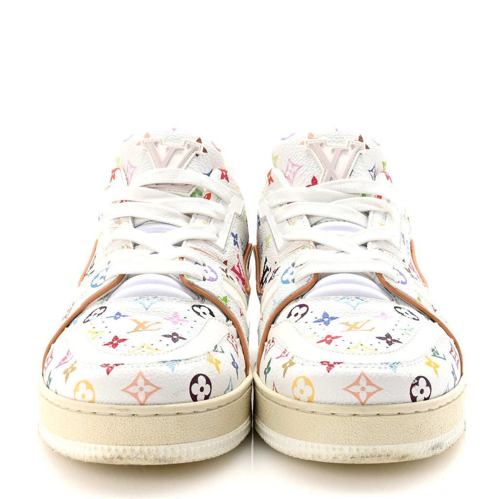 LV X TM Calfskin Monogram Multicolor Womens LV Trainer Sneakers 39 White