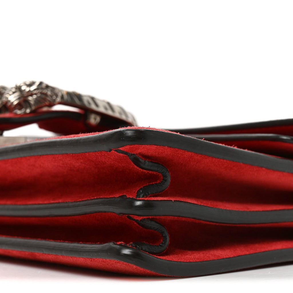 Suede Vitello Velvet Small Dionysus Shoulder Bag Vulcanic Red