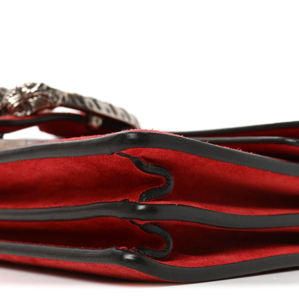 Suede Vitello Velvet Small Dionysus Shoulder Bag Vulcanic Red