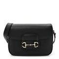 Arabella Calfskin Horsebit 1955 Soft Small Shoulder Bag Black