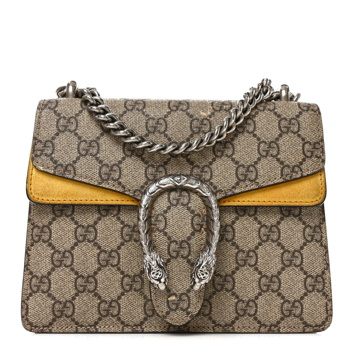 GG Supreme Monogram Mini Dionysus Shoulder Bag Yellow