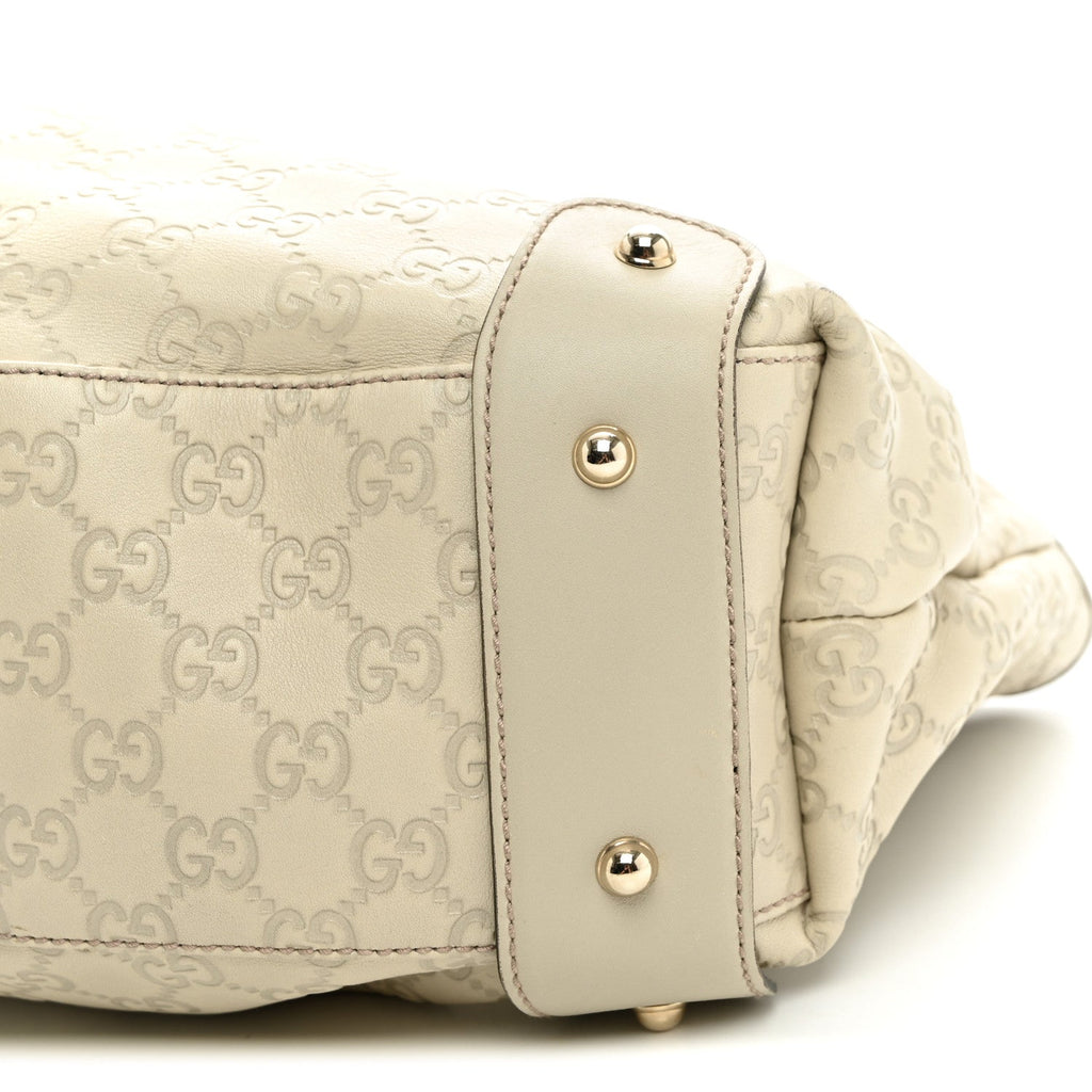 Guccissima Small Pelham Shoulder Bag Off White