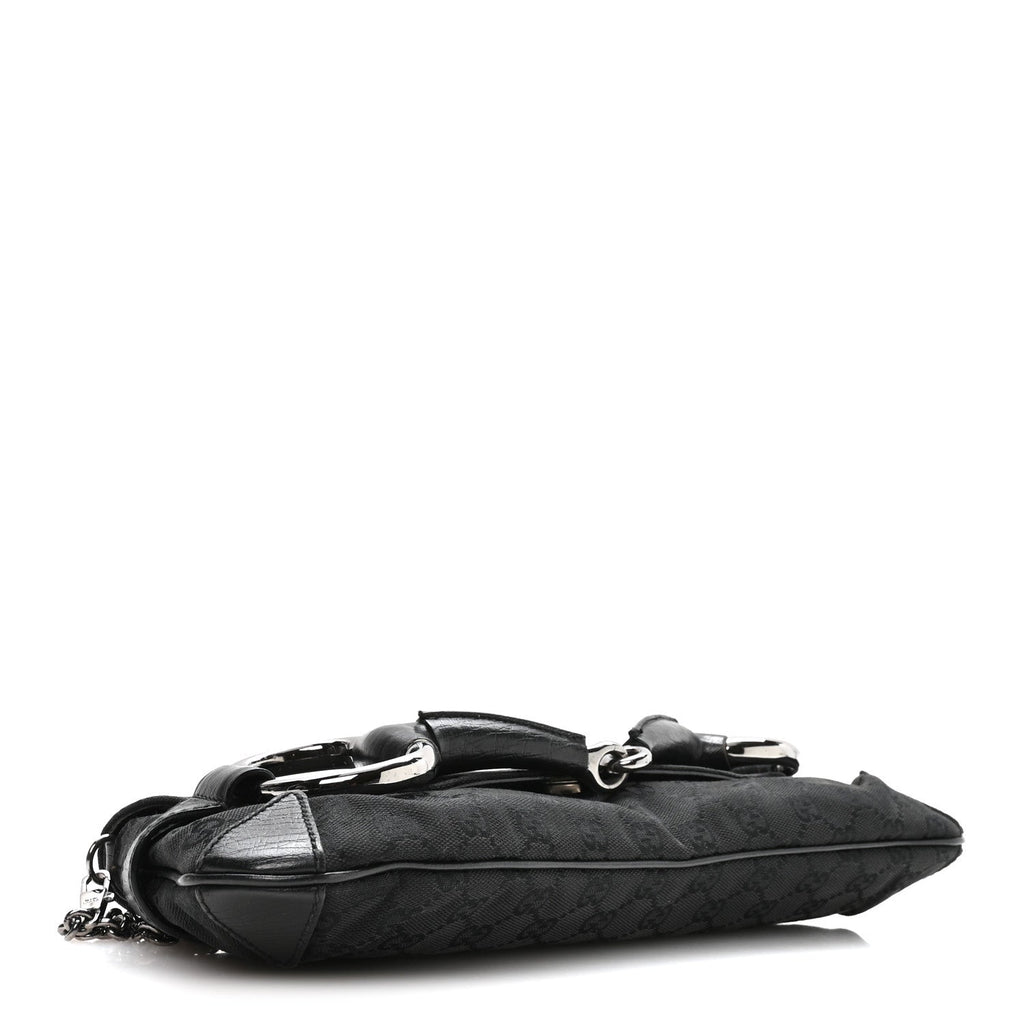 Monogram Horsebit Chain Clutch Black
