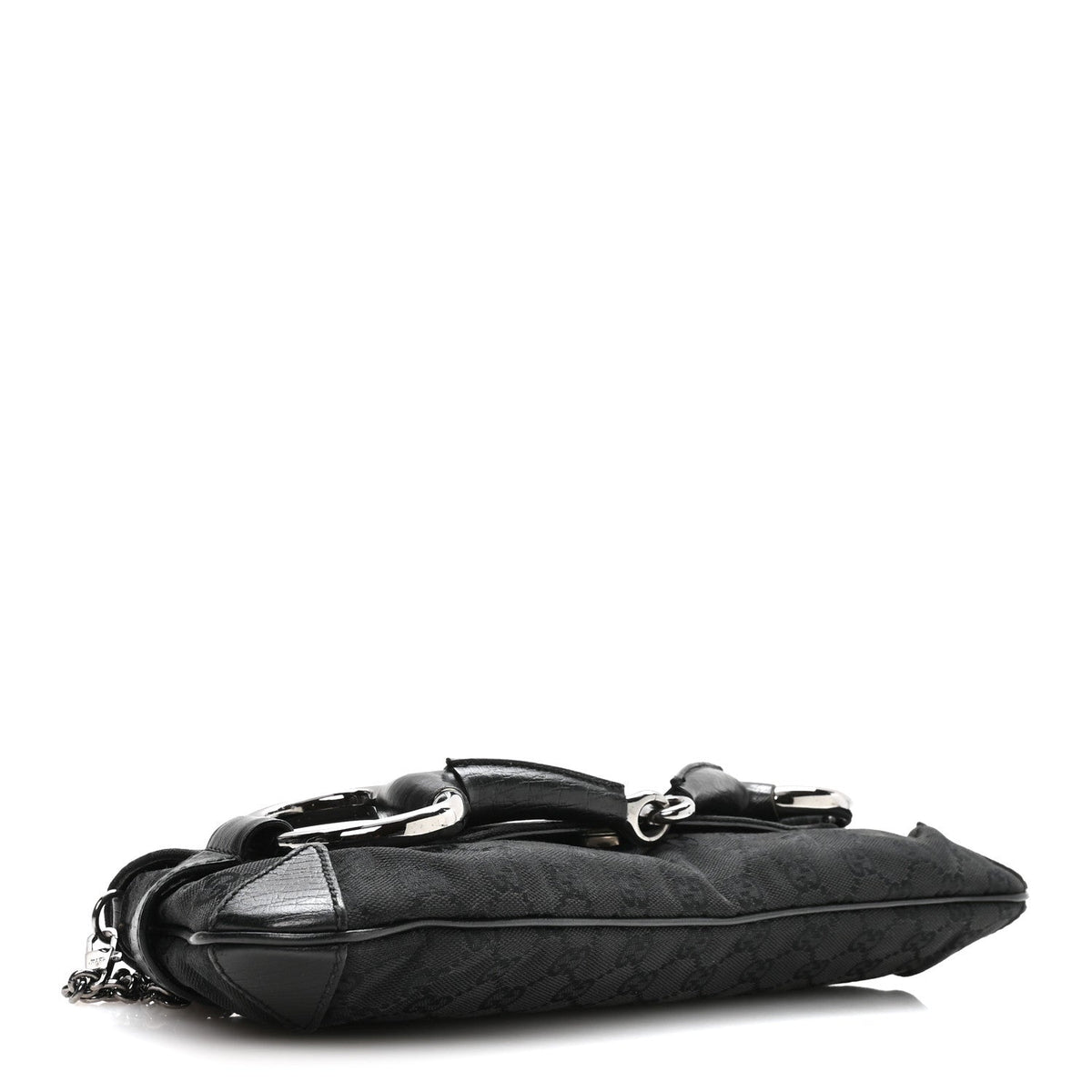 Monogram Horsebit Chain Clutch Black