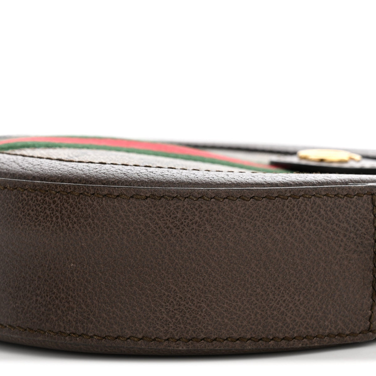 GG Supreme Monogram Web Mini Ophidia Round Shoulder Bag Brown