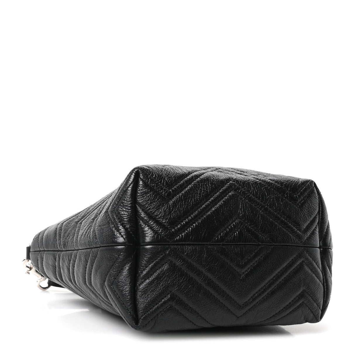 Nappa Chevron Matelasse Small GG Marmont Tote Bag Black