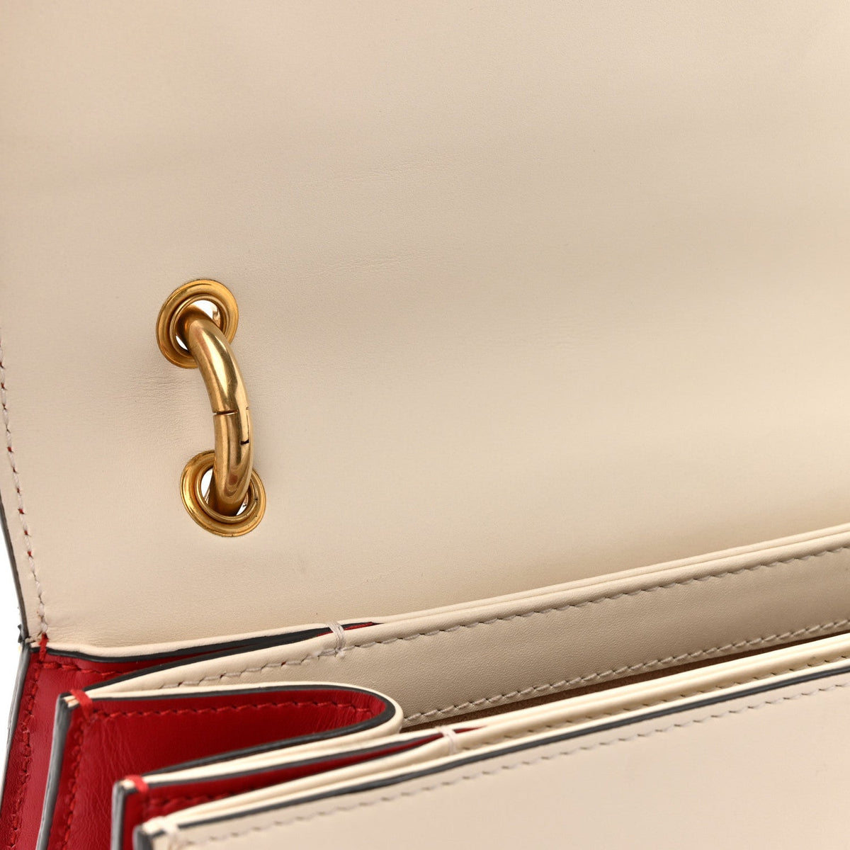 Calfskin Sylvie Web Small Queen Margaret Top Handle Bag Hibiscus Red Mystic White