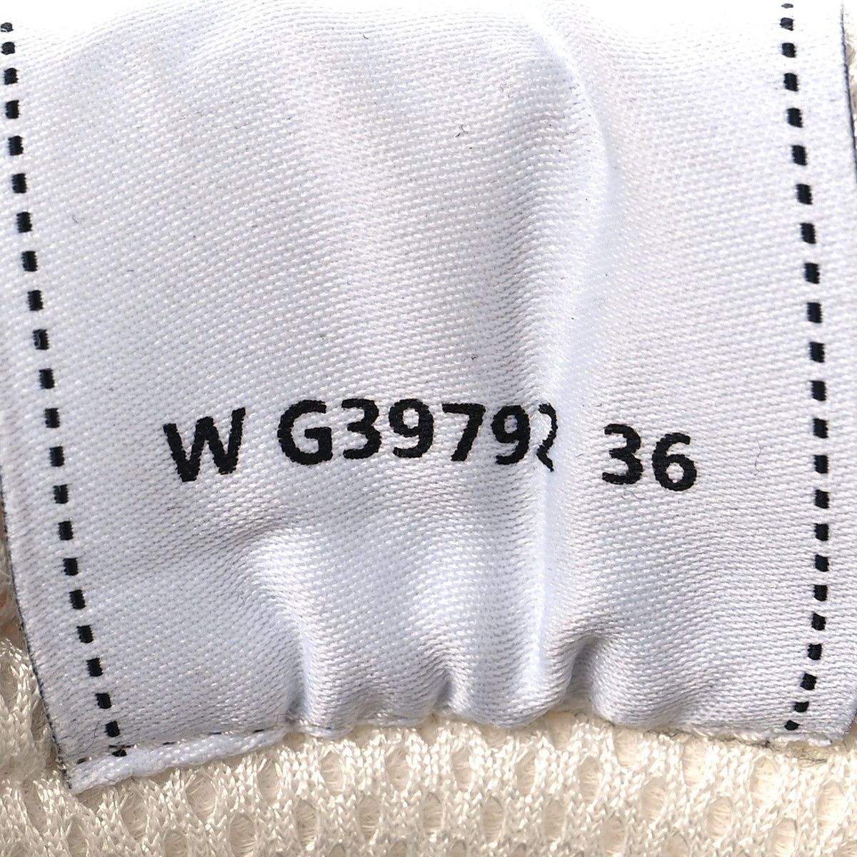 Fabric Laminated Calfskin Stretch CC Womens Sneakers 36 White Silver