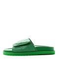 Embossed Monogram Pool Pillow Comfort Mules 9 Green