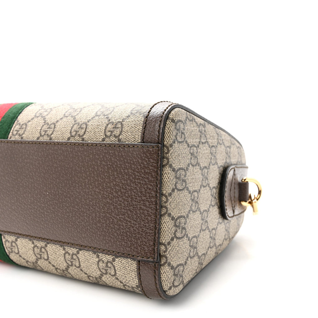 GG Supreme Monogram Web Medium Ophidia Boston Brown