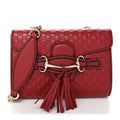 Soft Microguccissima Mini Emily Chain Shoulder Bag Rosso