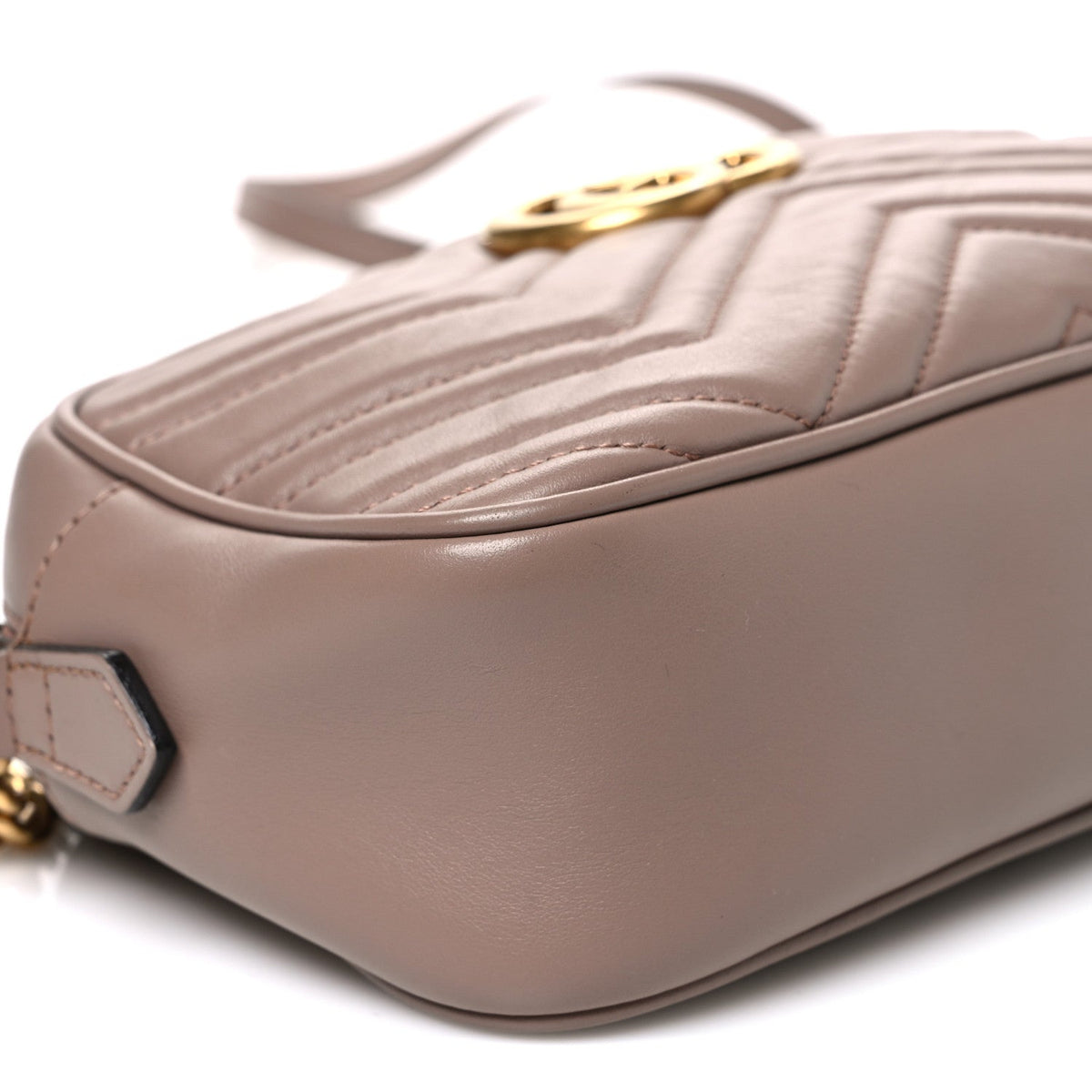 Calfskin Matelasse Small GG Marmont Chain Shoulder Bag Porcelain Rose