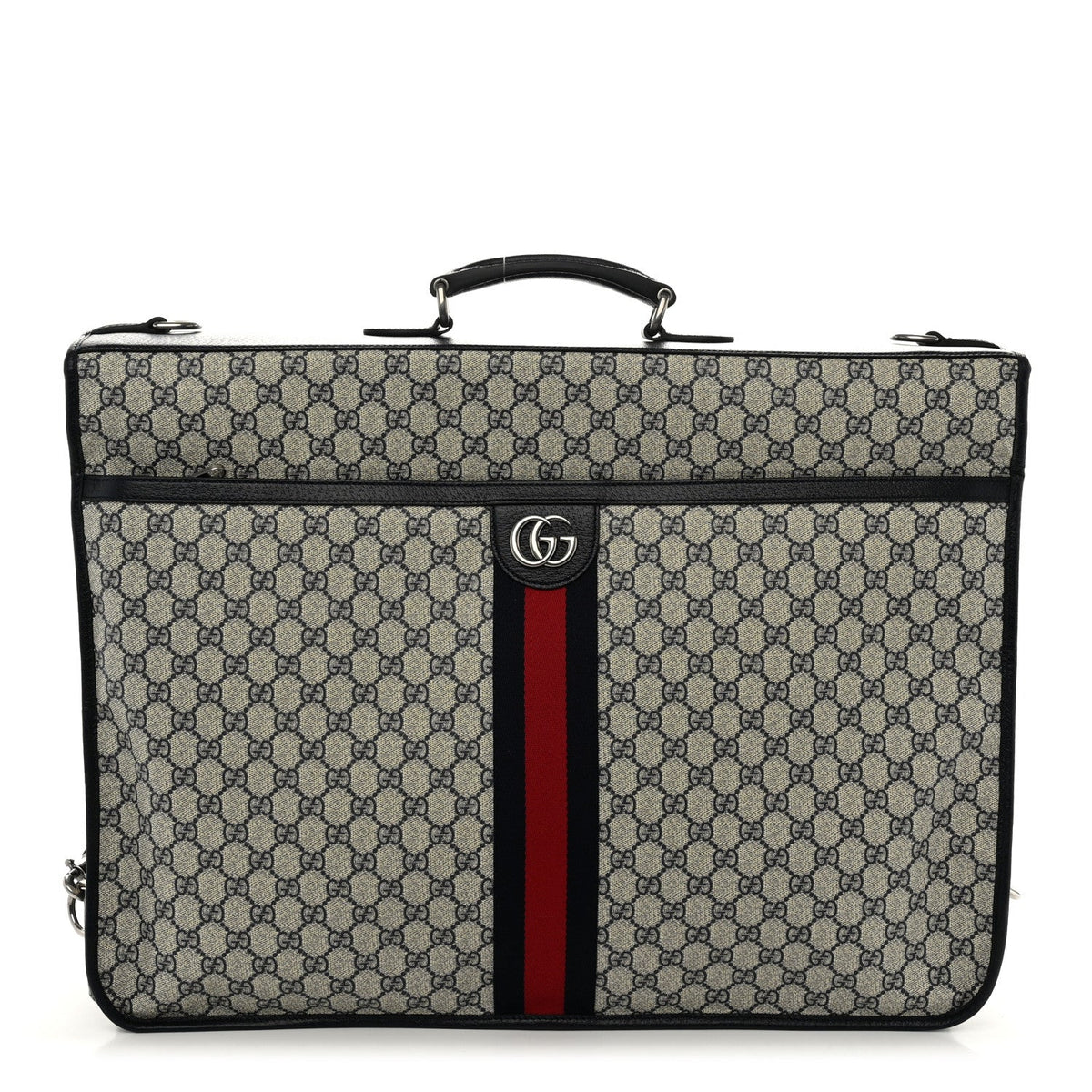 GG Supreme Monogram Web Savoy Garment Bag Beige Blue