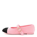 Fabric Grosgrain Mary Jane Flats 37 Light Pink Black