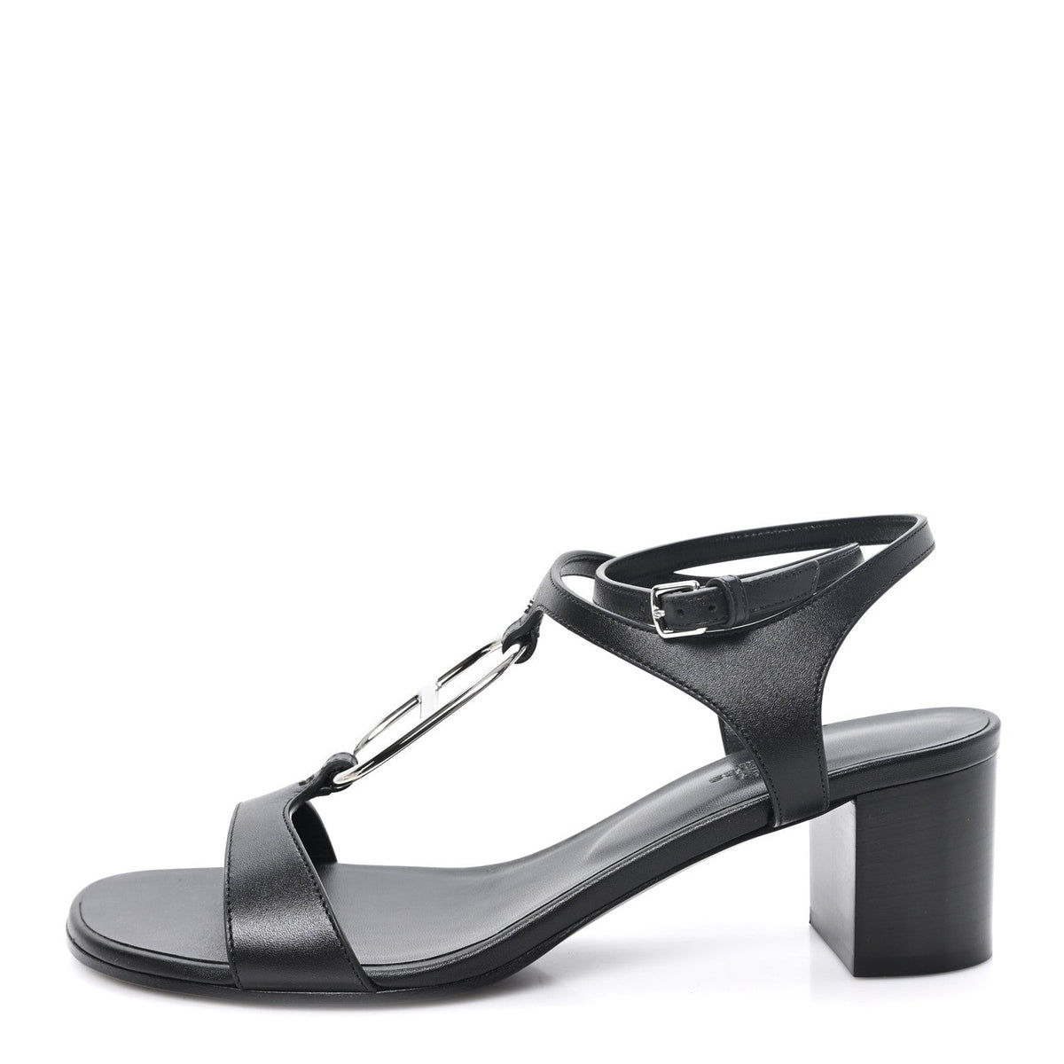 Calfskin Miramar 50 Sandals 40 Black